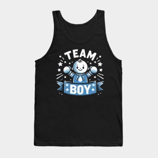 Team Boy Baby Announcement Gender Reveal Party Boxing Tank Top